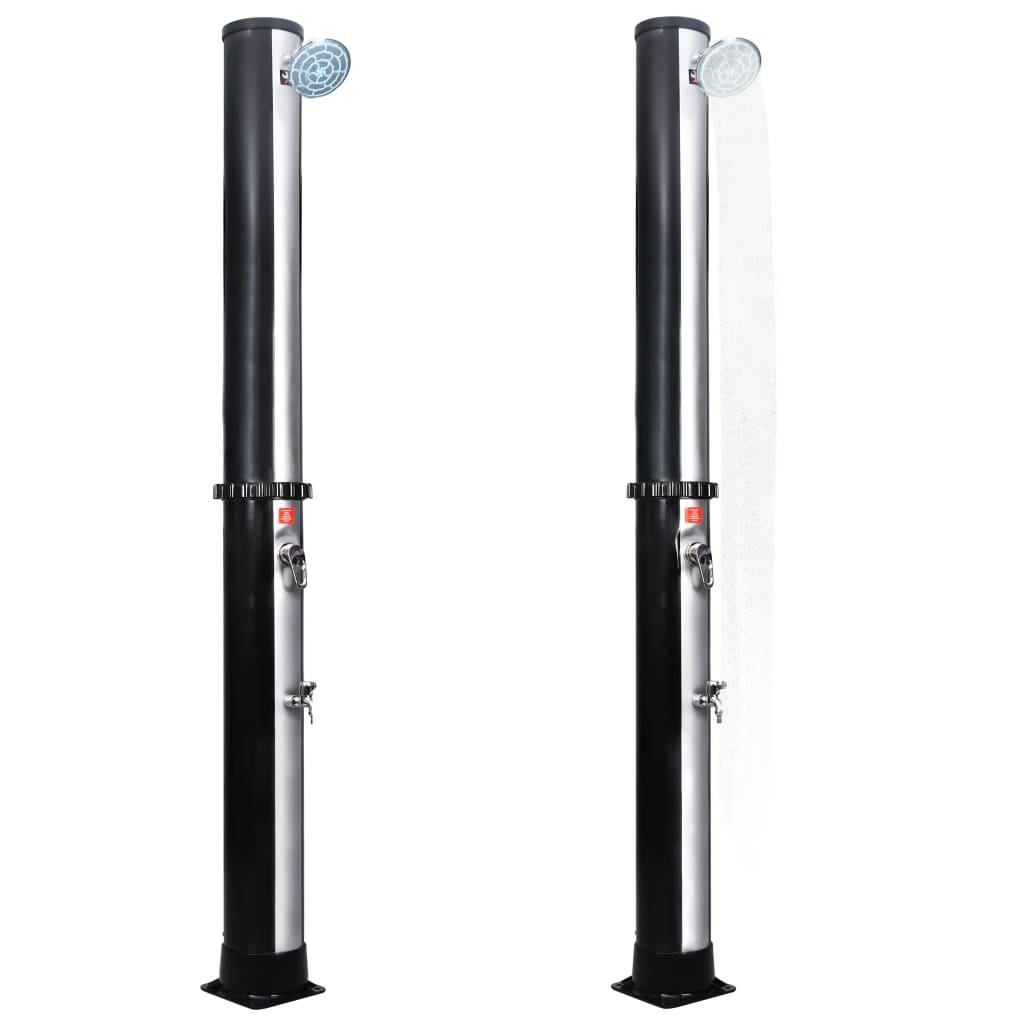 vidaXL Outdoor Solar Shower Swimming Pool Shower with Faucet Shower Stand - Image 5