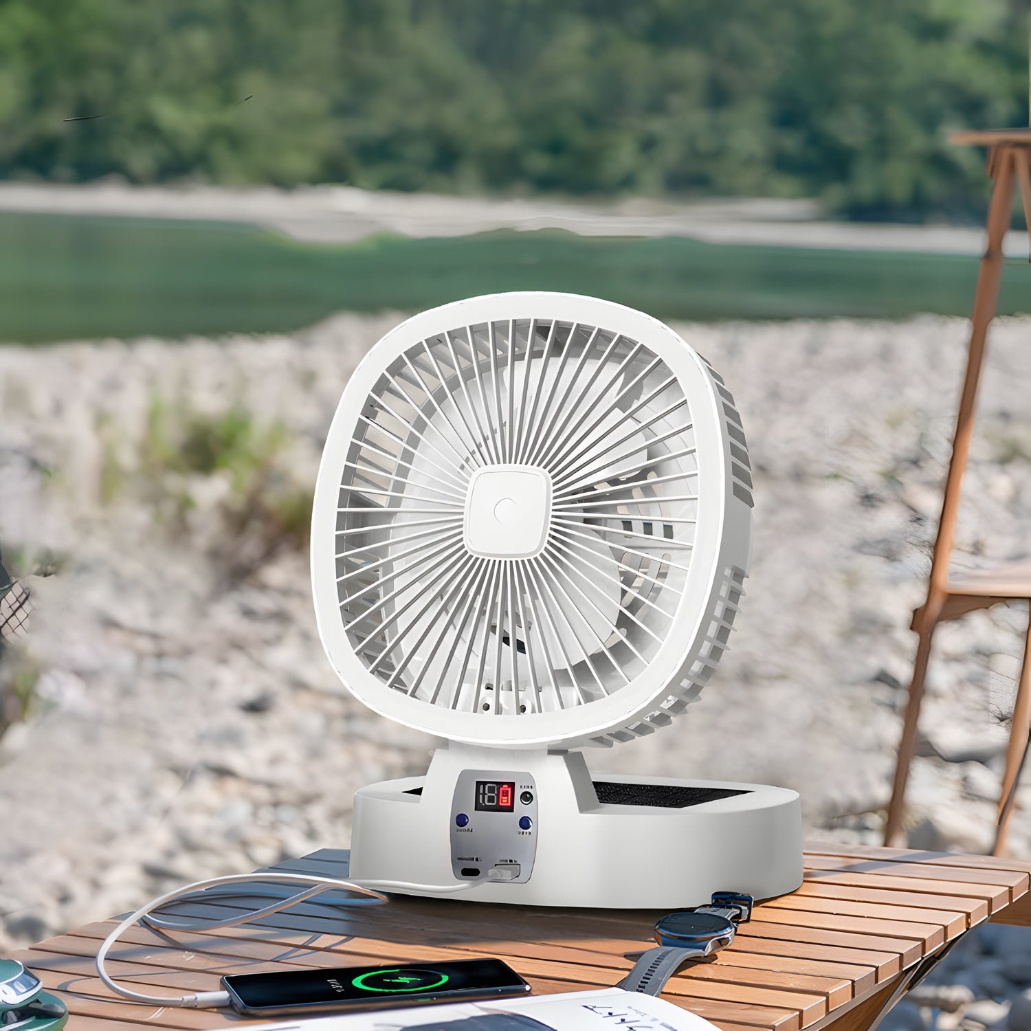 Sun Chill Solar-Powered Portable Fan - Image 2